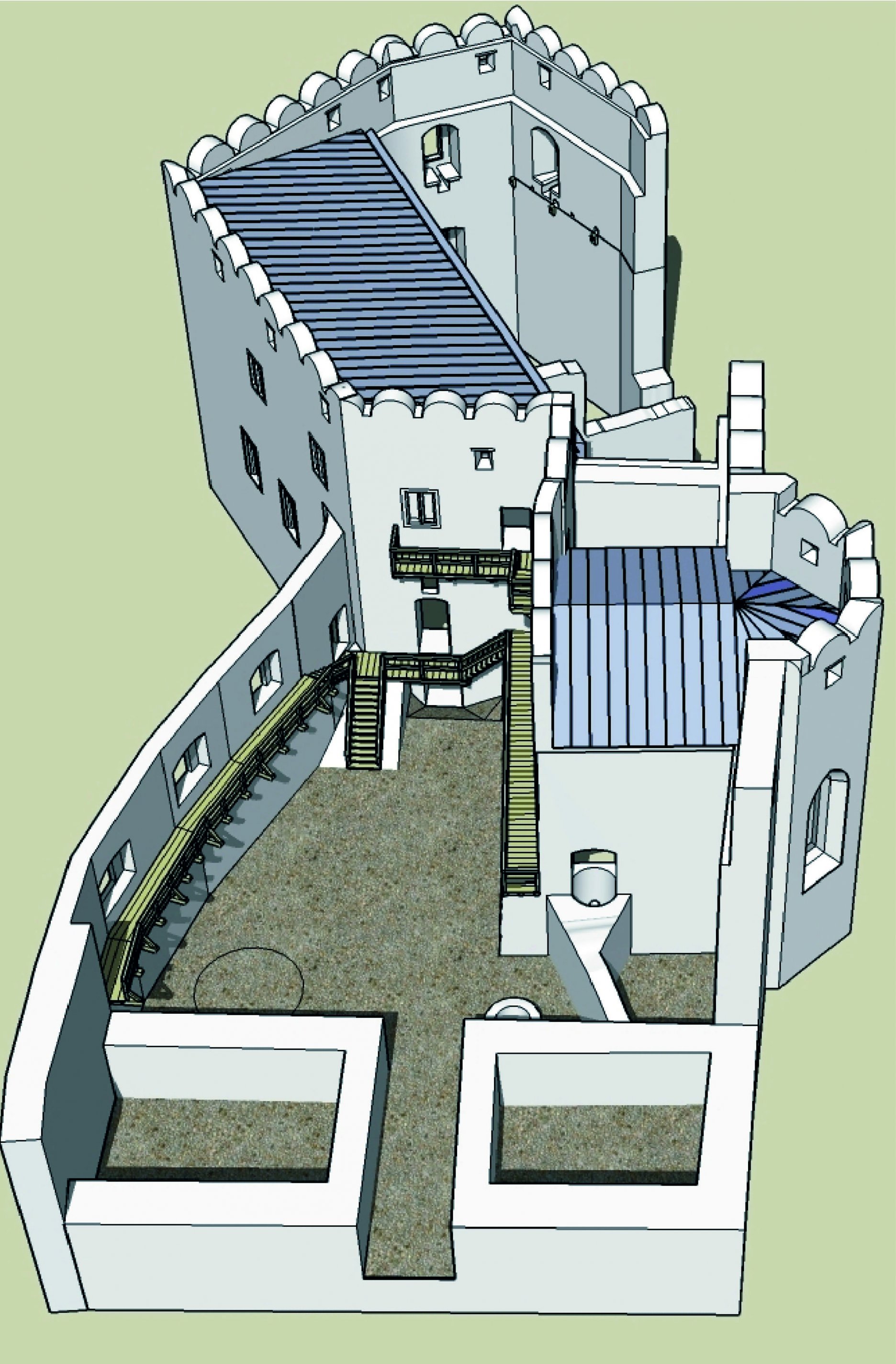 12 - vizualizácie horného hradu návrh pamiatkovej obnovy