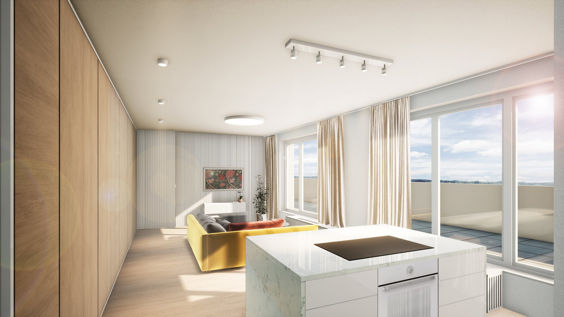 Vstup z vestibulu do spoločenskej zóny