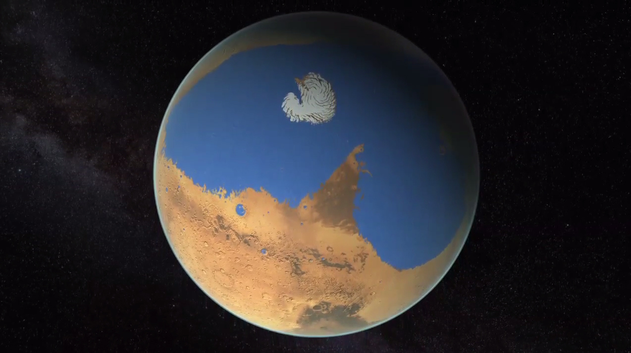 Pred 45 miliardami rokov veľkú časť Marsu pokrýval oceán.