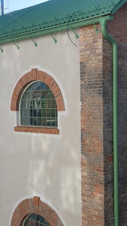 Detail severnej fasády Silocentrály po obnove