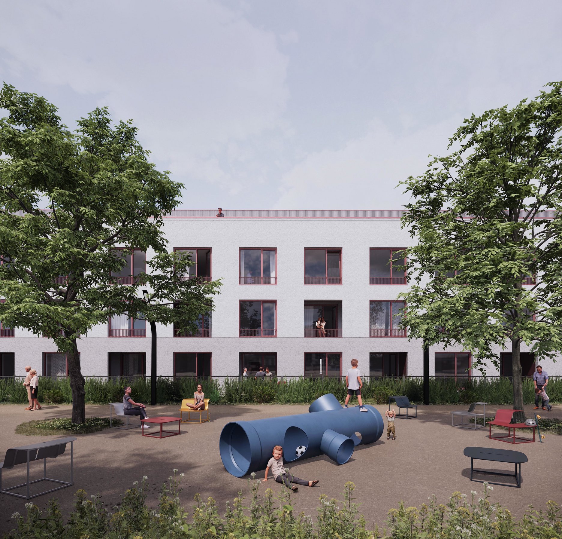 Víťazný návrh zo súťaže na výstavbu nájomných bytov na Jesenského ulici