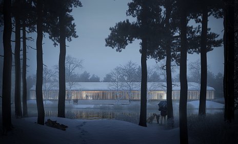 Súťažný návrh nórskeho múzea Finnskogens Hus