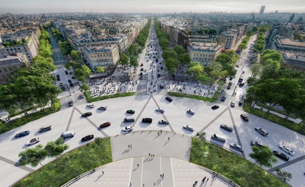 Premena parížskeho Champs-Élysées na zelenú oázu