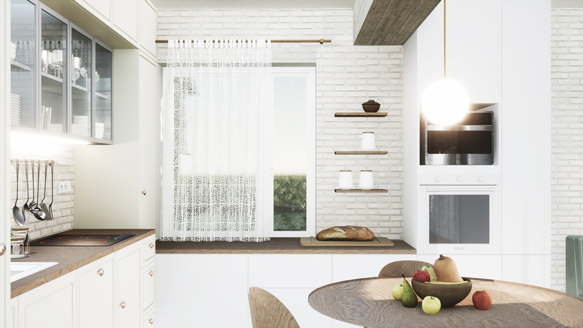 Vizualizácia - kuchynský kút