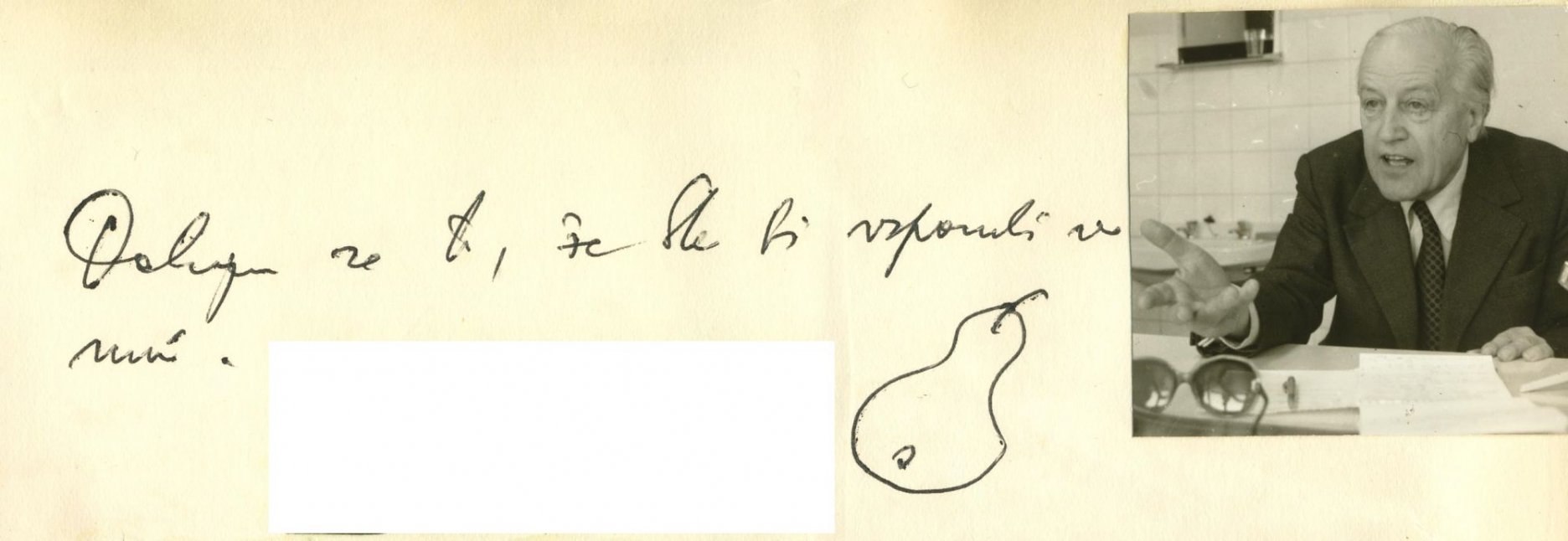 Osobné poďakovanie prof. Hrušku zaznamenané do kroniky Katedry urbanizmu