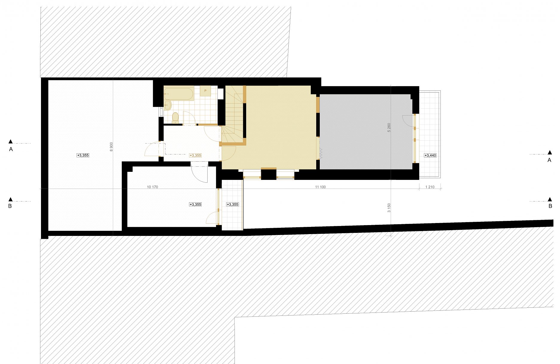 2.NP - odstránené konštrukcie