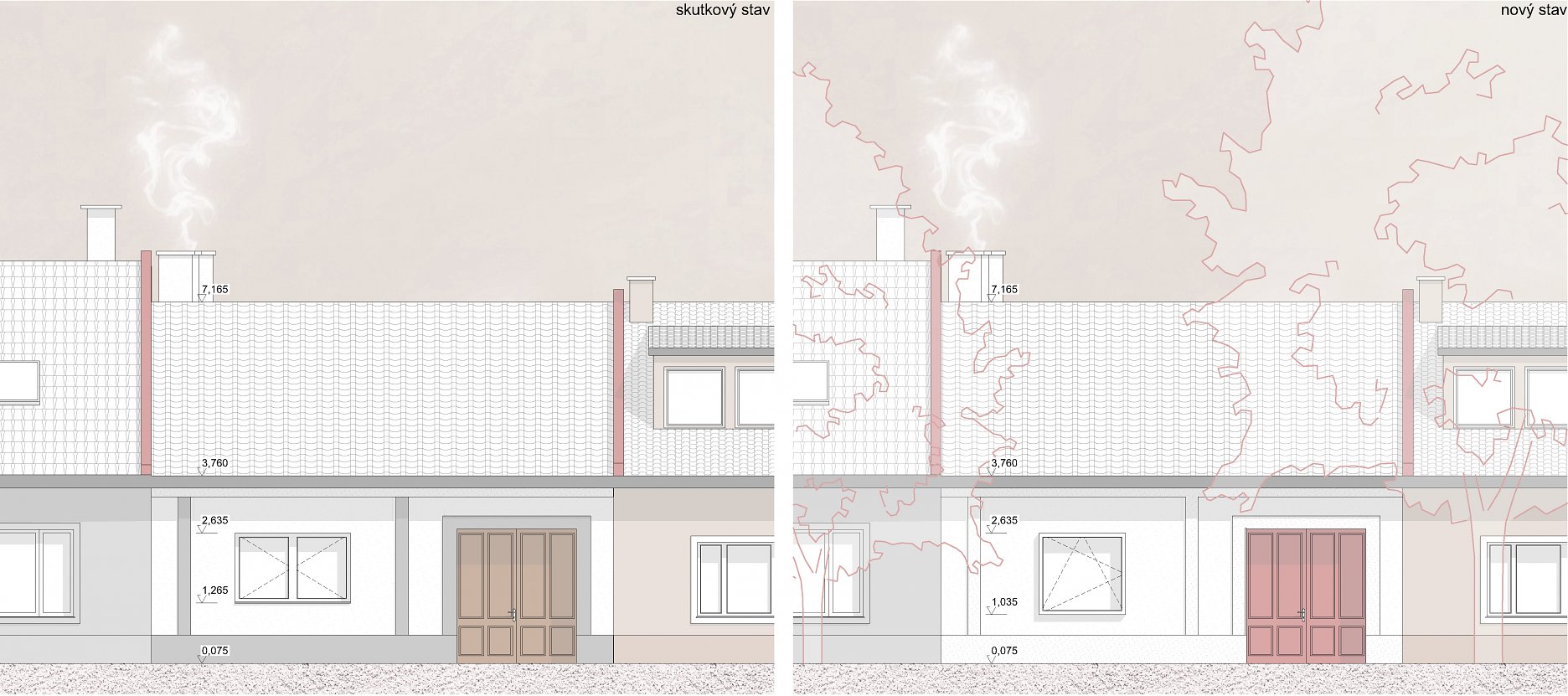 Uličný pohľad pred a po