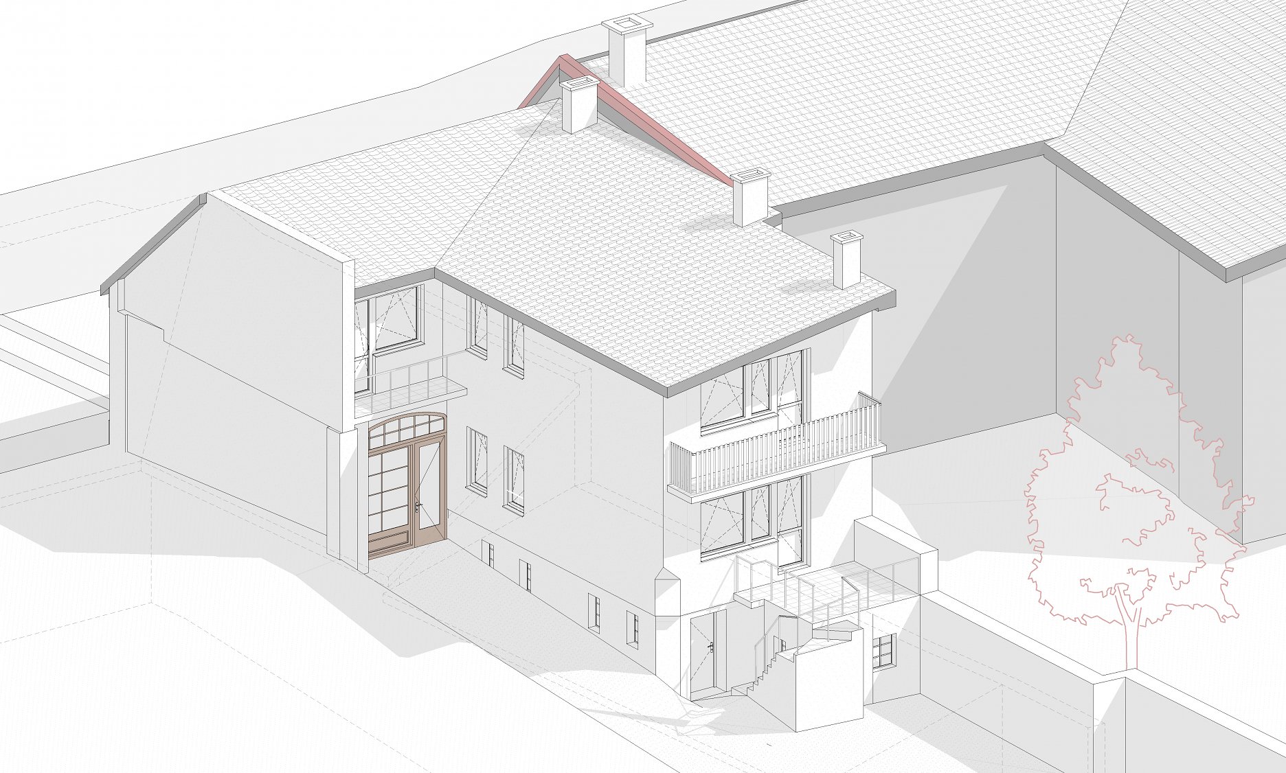 Axonometria - skutkový stav