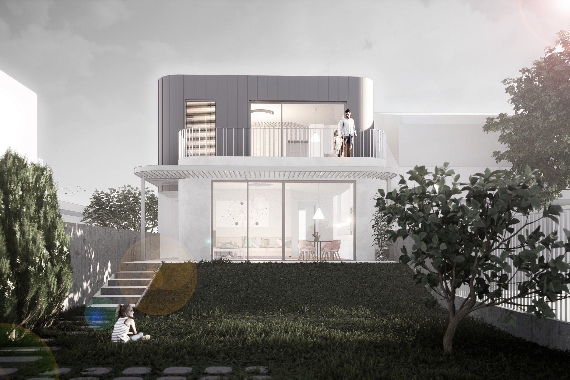 Vizualizácia od záhrady