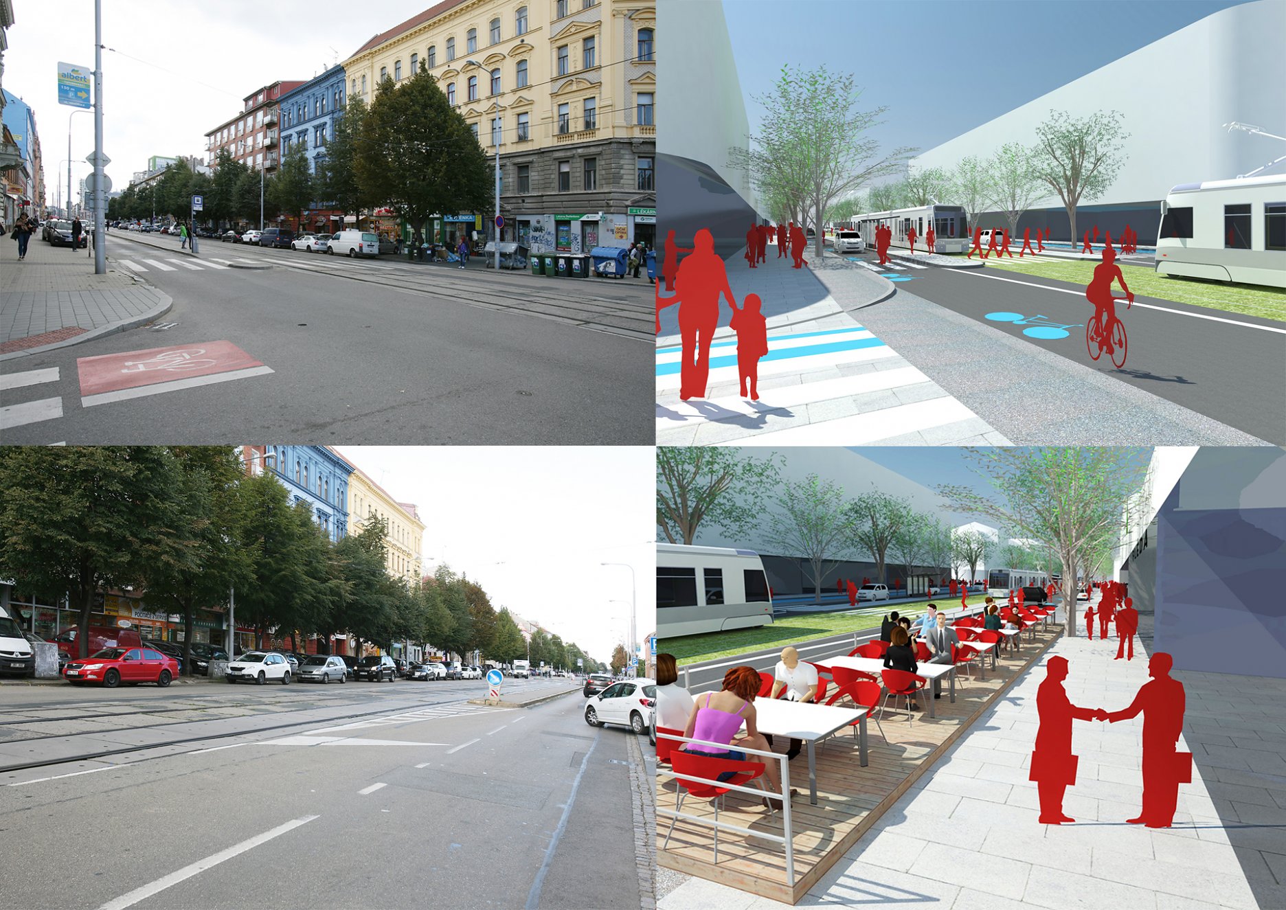 Rekonstrukce ulice Štefánikova - architektonicko - urbanistická studie - 1/2016